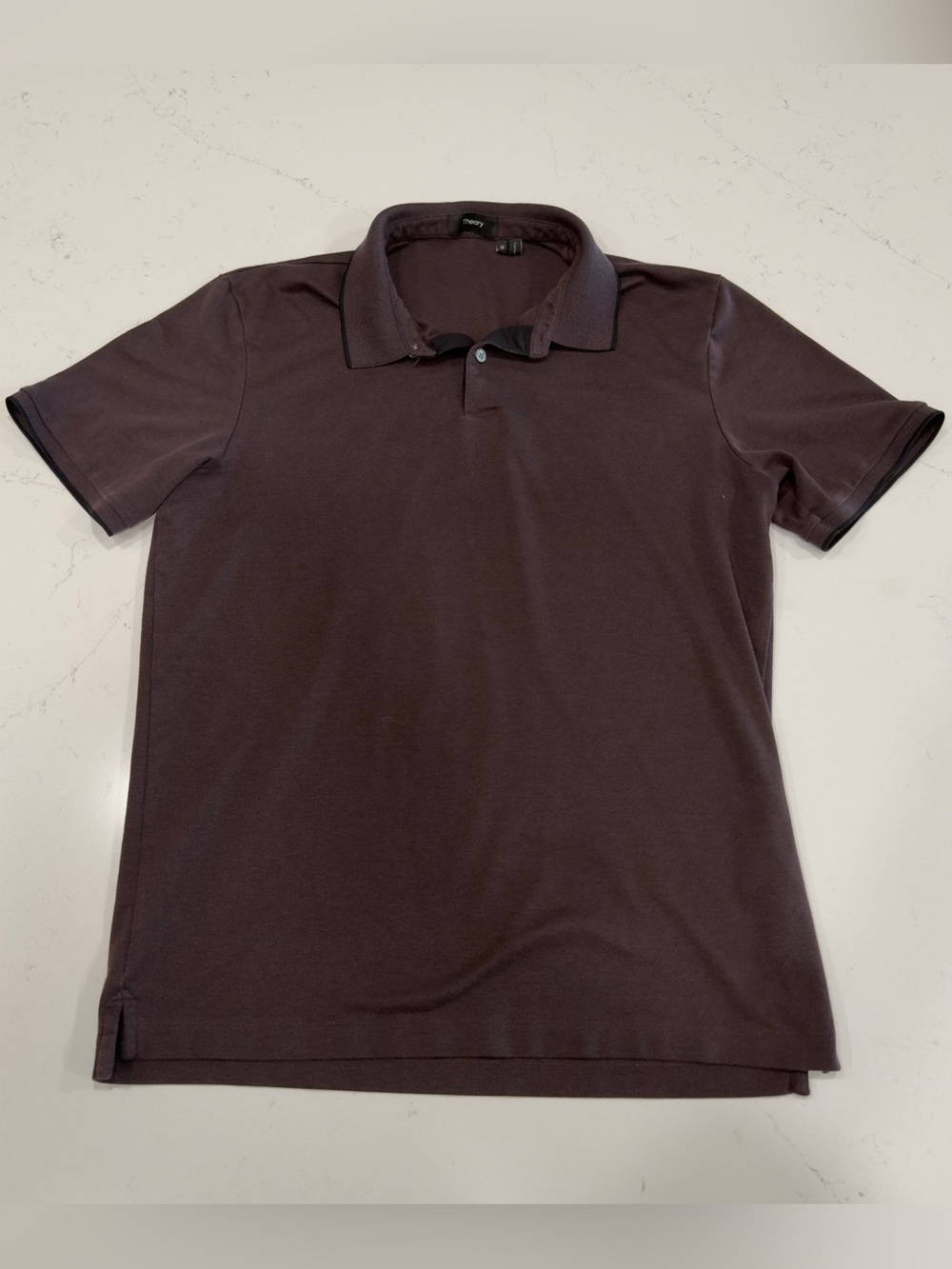 Theory Men's Dark Brown Polo Shirt - Medium